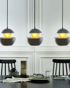 Hangelampe Metall Schwarz / Gold Kugelform Bojana