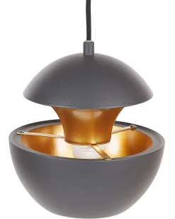 Hangelampe Metall Schwarz / Gold Kugelform Bojana