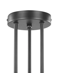Hangelampe Metall Schwarz Matt 6-Flammig Kidane