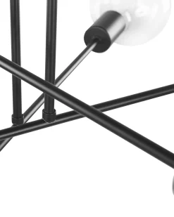 Hangelampe Metall Schwarz Matt 6-Flammig Kidane
