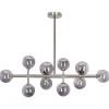 Hangelampe Mit 10 Leuchte Silber Ramis