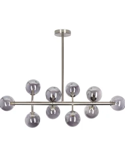 Hangelampe Mit 10 Leuchte Silber Ramis