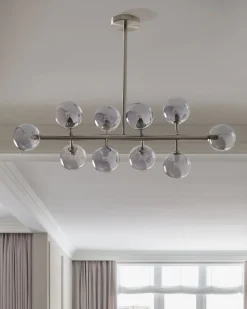 Hangelampe Mit 10 Leuchte Silber Ramis