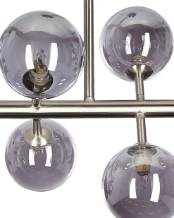 Hangelampe Mit 10 Leuchte Silber Ramis
