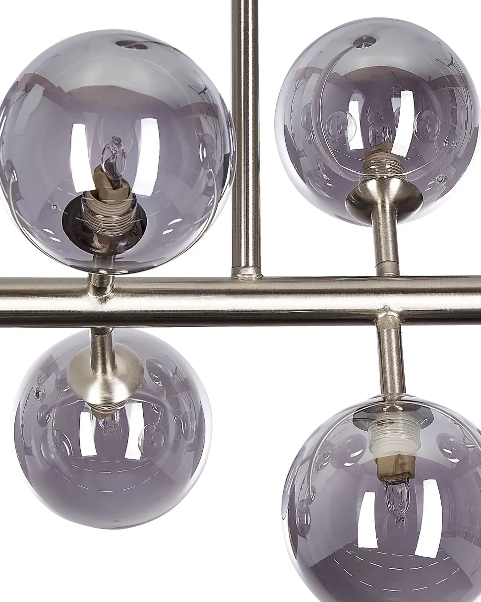 Hangelampe Mit 10 Leuchte Silber Ramis