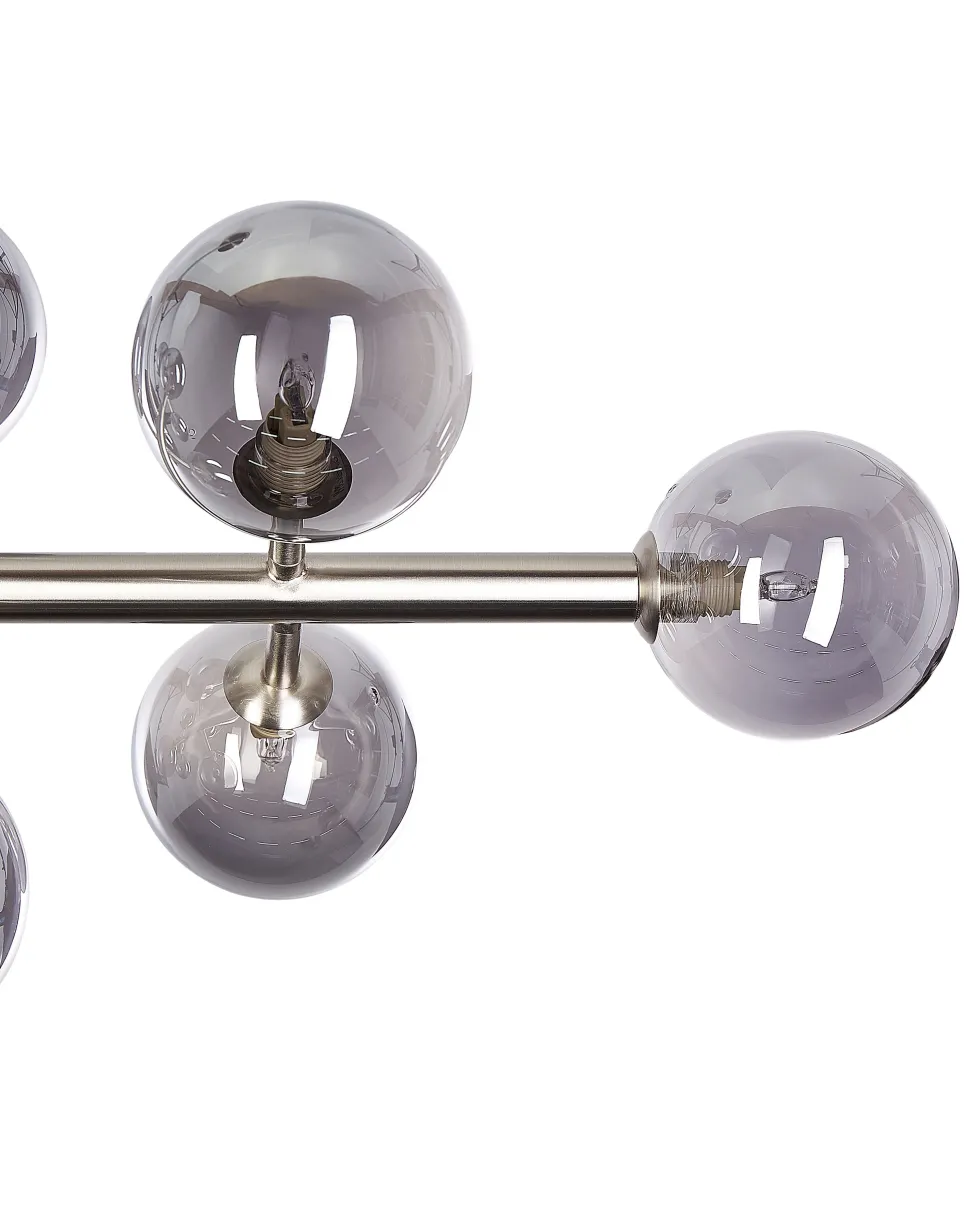 Hangelampe Mit 10 Leuchte Silber Ramis