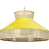 Hangelampe Rattan Gelb / Naturlich Batali