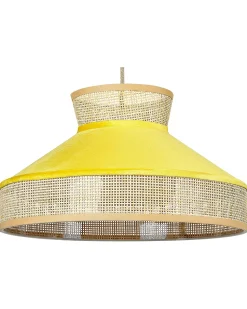 Hangelampe Rattan Gelb / Naturlich Batali