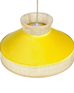 Hangelampe Rattan Gelb / Naturlich Batali