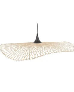 Hangeleuchte Bambusholz Hellbraun 80 Cm Geometrisch Floyd