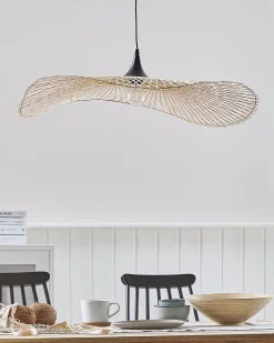 Hangeleuchte Bambusholz Hellbraun 80 Cm Geometrisch Floyd