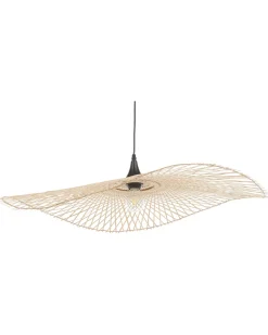 Hangeleuchte Bambusholz Hellbraun 80 Cm Geometrisch Floyd