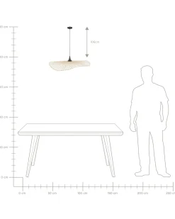 Hangeleuchte Bambusholz Hellbraun 80 Cm Geometrisch Floyd