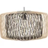 Hangeleuchte Bambusholz Hellbraun / Schwarz Trommelform Javari