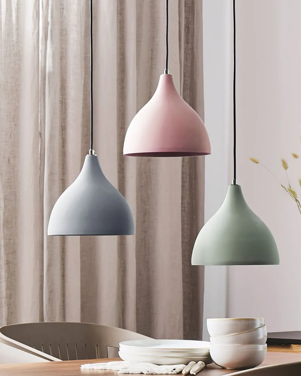 Hangeleuchte Beton Grun Glockenform Lambro