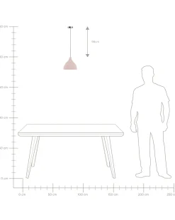 Hangeleuchte Beton Rosa Glockenform Lambro