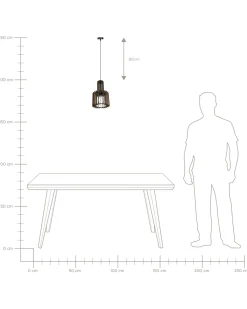 Hangeleuchte Dunkler Holzfarbton Glockenform Niari