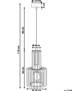 Hangeleuchte Dunkler Holzfarbton Glockenform Niari