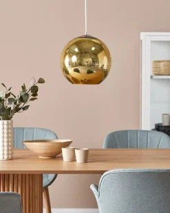 Hangeleuchte Glas Gold Kugelform Asaro