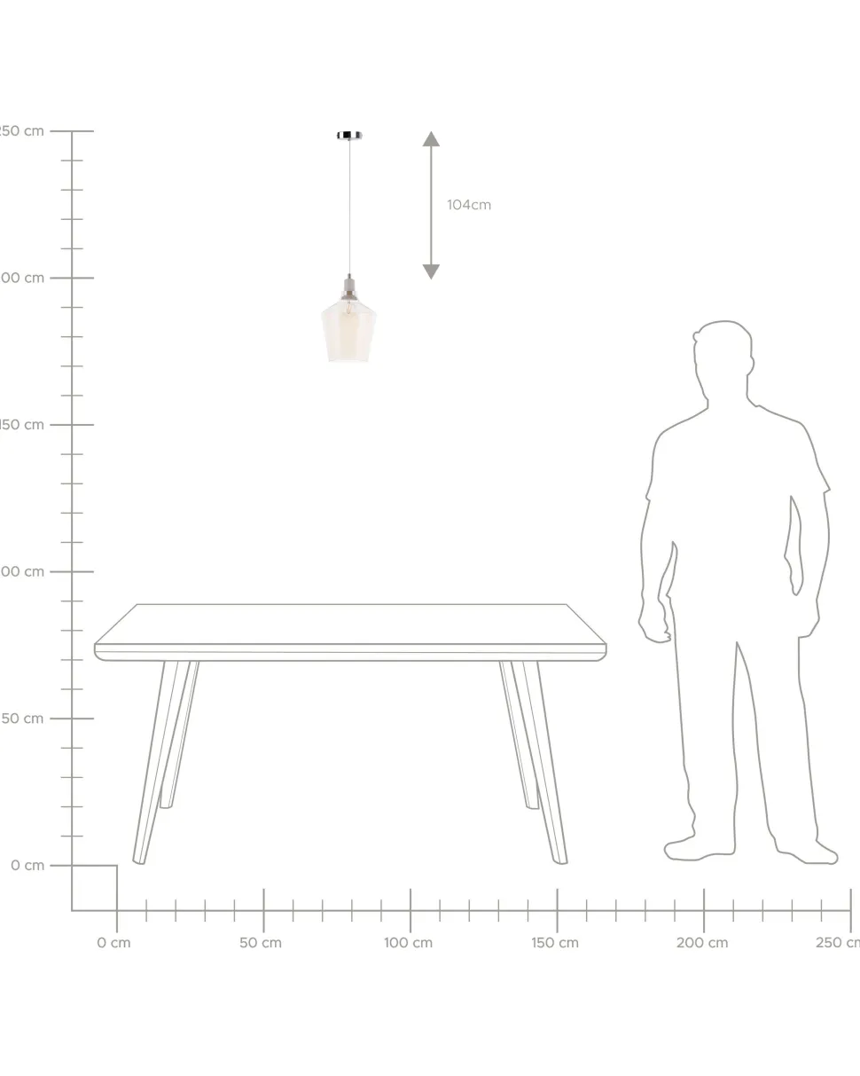 Hangeleuchte Glas Goldgelb Glockenform Santon