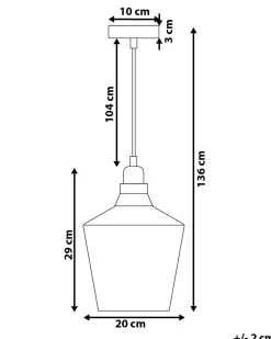 Hangeleuchte Glas Goldgelb Glockenform Santon