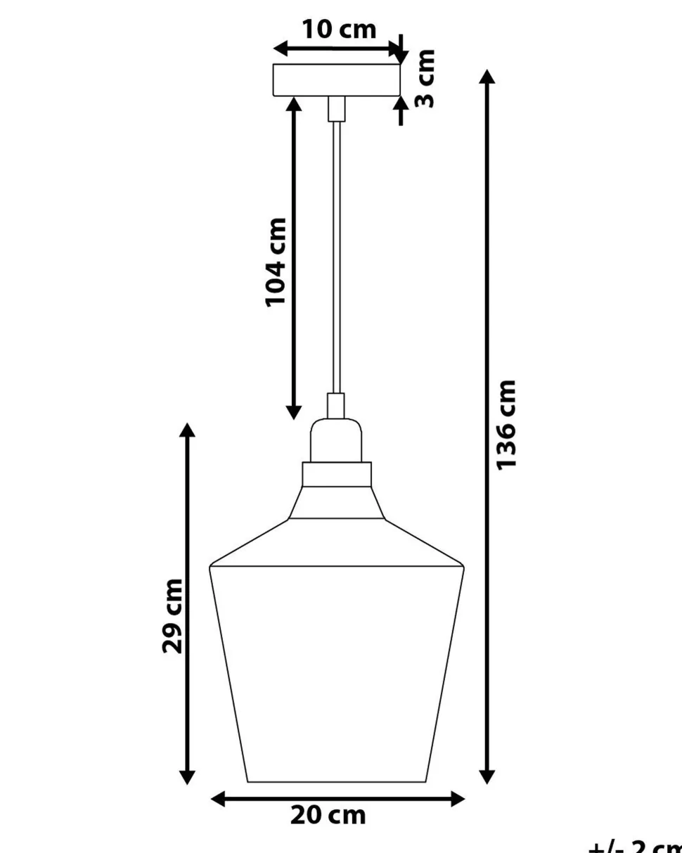 Hangeleuchte Glas Goldgelb Glockenform Santon