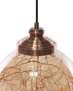Hangeleuchte Glas Kupfer Kugelform Beni Klein