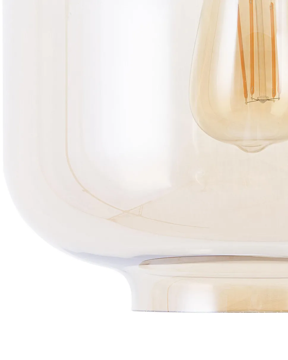 Hangeleuchte Glas Kupfer Trommelform Lanata