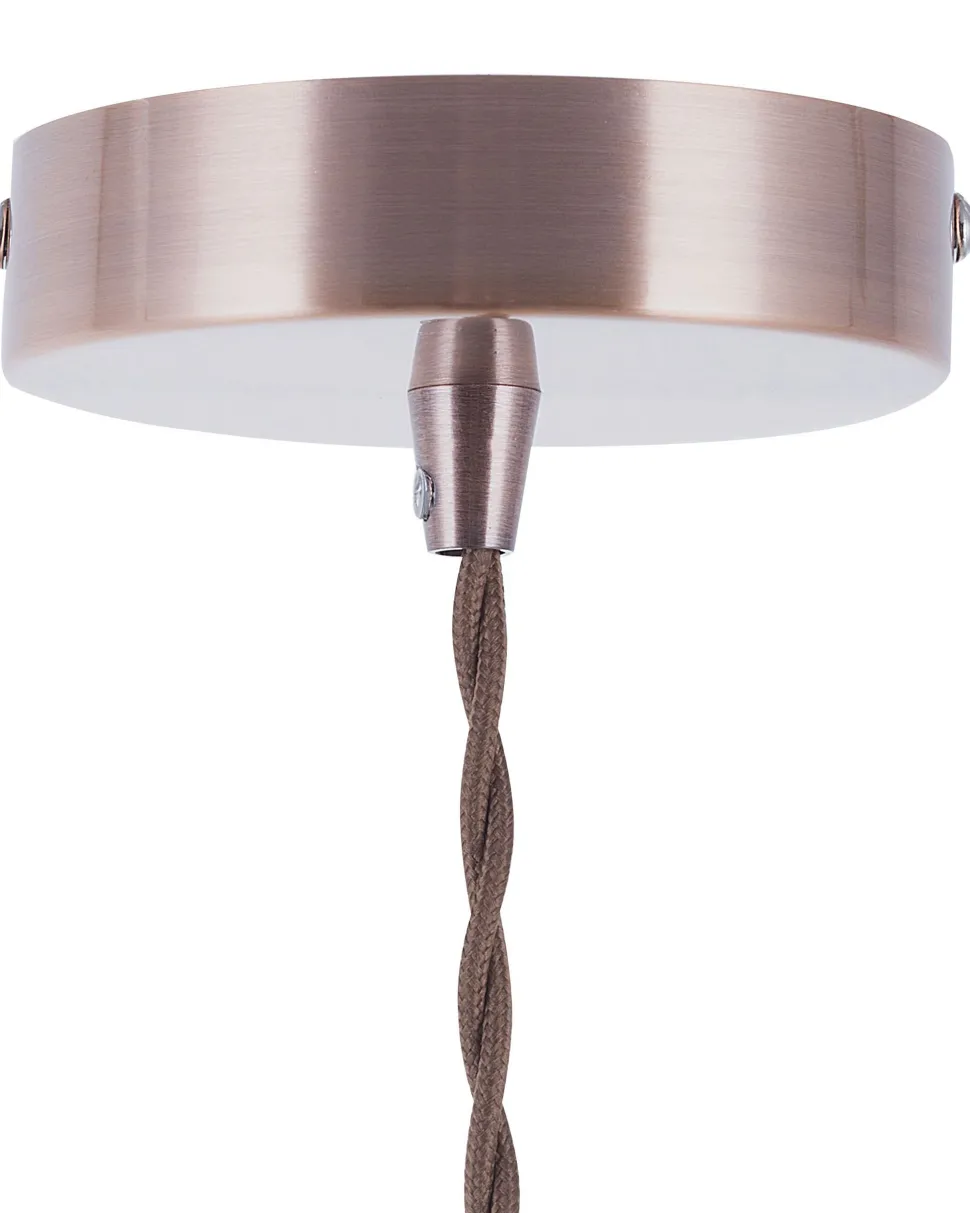 Hangeleuchte Glas Kupfer Trommelform Lanata