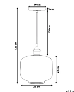 Hangeleuchte Glas Kupfer Trommelform Lanata