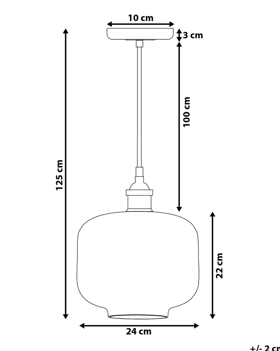 Hangeleuchte Glas Kupfer Trommelform Lanata