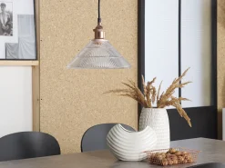 Hangeleuchte Glas Kupfer Kegelform Curone