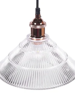 Hangeleuchte Glas Kupfer Kegelform Curone