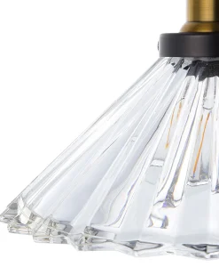 Hangeleuchte Glas Messing Kegelform Colorado