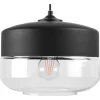 Hangeleuchte Glas Schwarz / Transparent Rund Murray