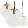 Hangeleuchte Glas Transparent 3-Flammig Kugelform Ladon
