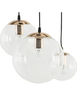 Hangeleuchte Glas Transparent 3-Flammig Kugelform Ladon