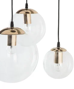 Hangeleuchte Glas Transparent 3-Flammig Kugelform Ladon