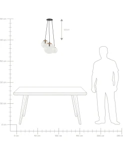 Hangeleuchte Glas Transparent 3-Flammig Kugelform Ladon