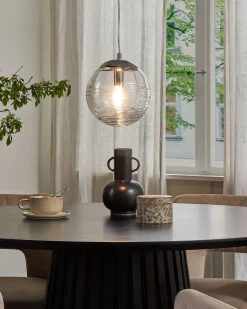 Hangeleuchte Glas Transparent Kugelform Mirna