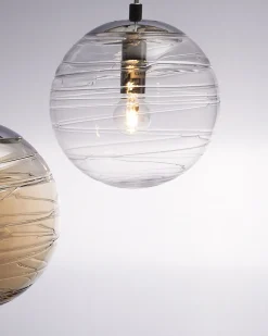 Hangeleuchte Glas Transparent Kugelform Mirna