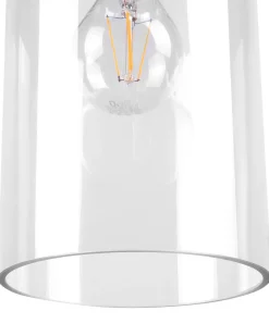 Hangeleuchte Glas Weis / Transparent Rund Purus