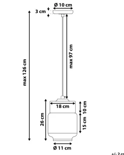 Hangeleuchte Glas Weis / Transparent Rund Jurua