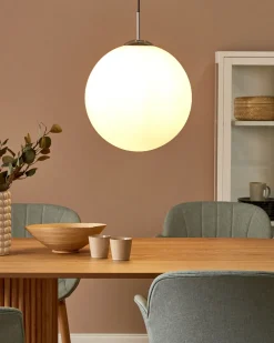 Hangeleuchte Glas Weis Kugelform Barrow L