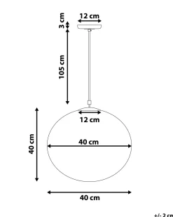 Hangeleuchte Glas Weis Kugelform Barrow L