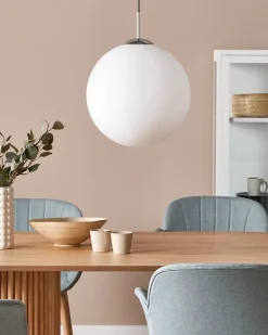 Hangeleuchte Glas Weis Kugelform Barrow L