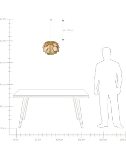 Hangeleuchte Gold Zapfenform Segre Klein