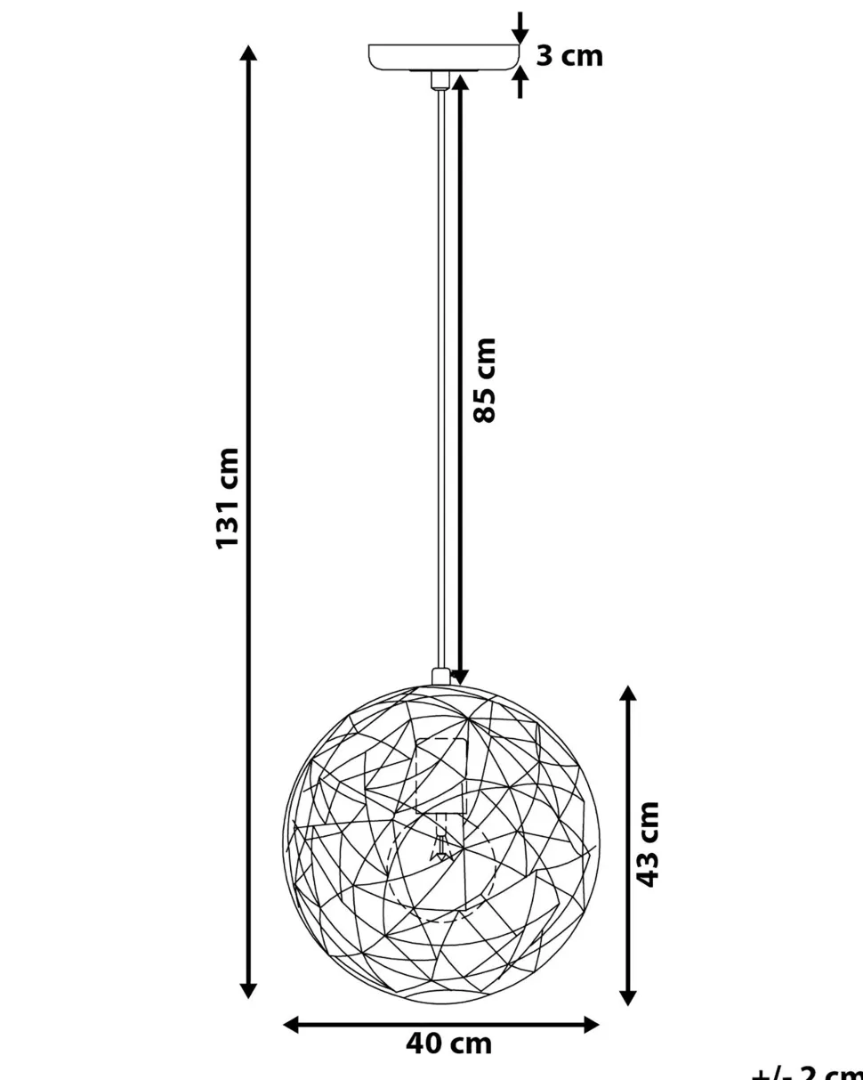 Hangeleuchte Kupfer Kugelform Lemme