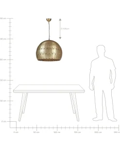 Hangeleuchte Metall Messing Kugelform Harangi