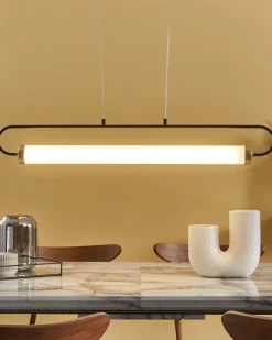Hangeleuchte Metall Schwarz Integriertes Led-Licht Henry